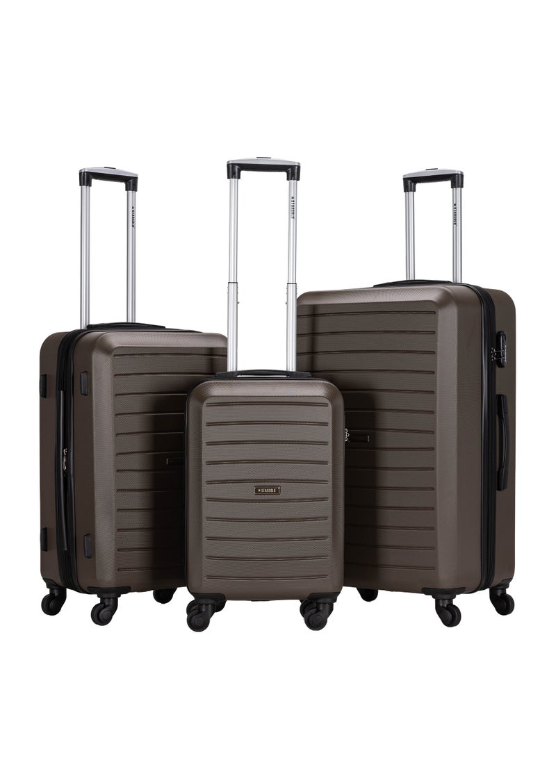 ستارجولد مجموعة حقائب سفر مكونة من 3 قطع من حقائب أمتعة السفر ذات الجانب الصلب من مادة ABS - Image 1